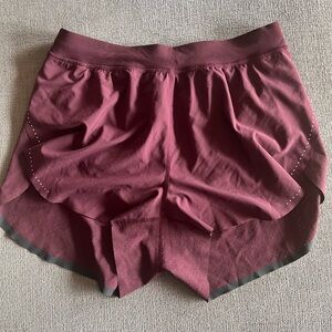 Maroon lululemon shorts